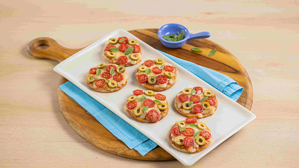 Mini Pizza com Massa de Iogurte 